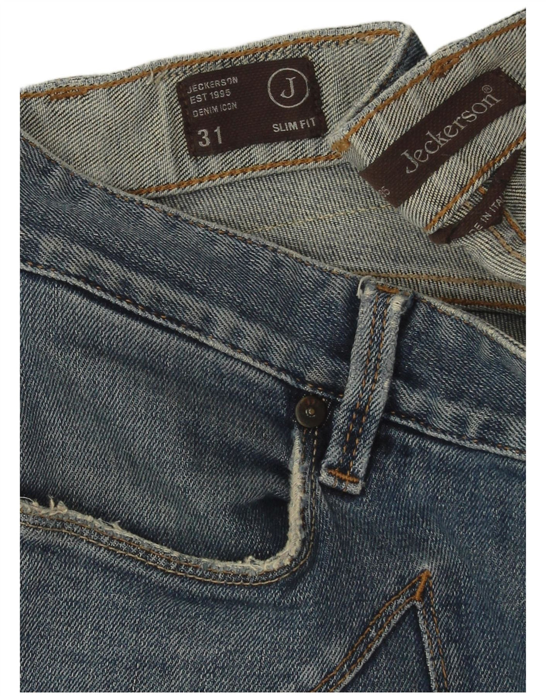 Jeckerson Herren Slim Jeans W31 L31 Blaue Baumwolle