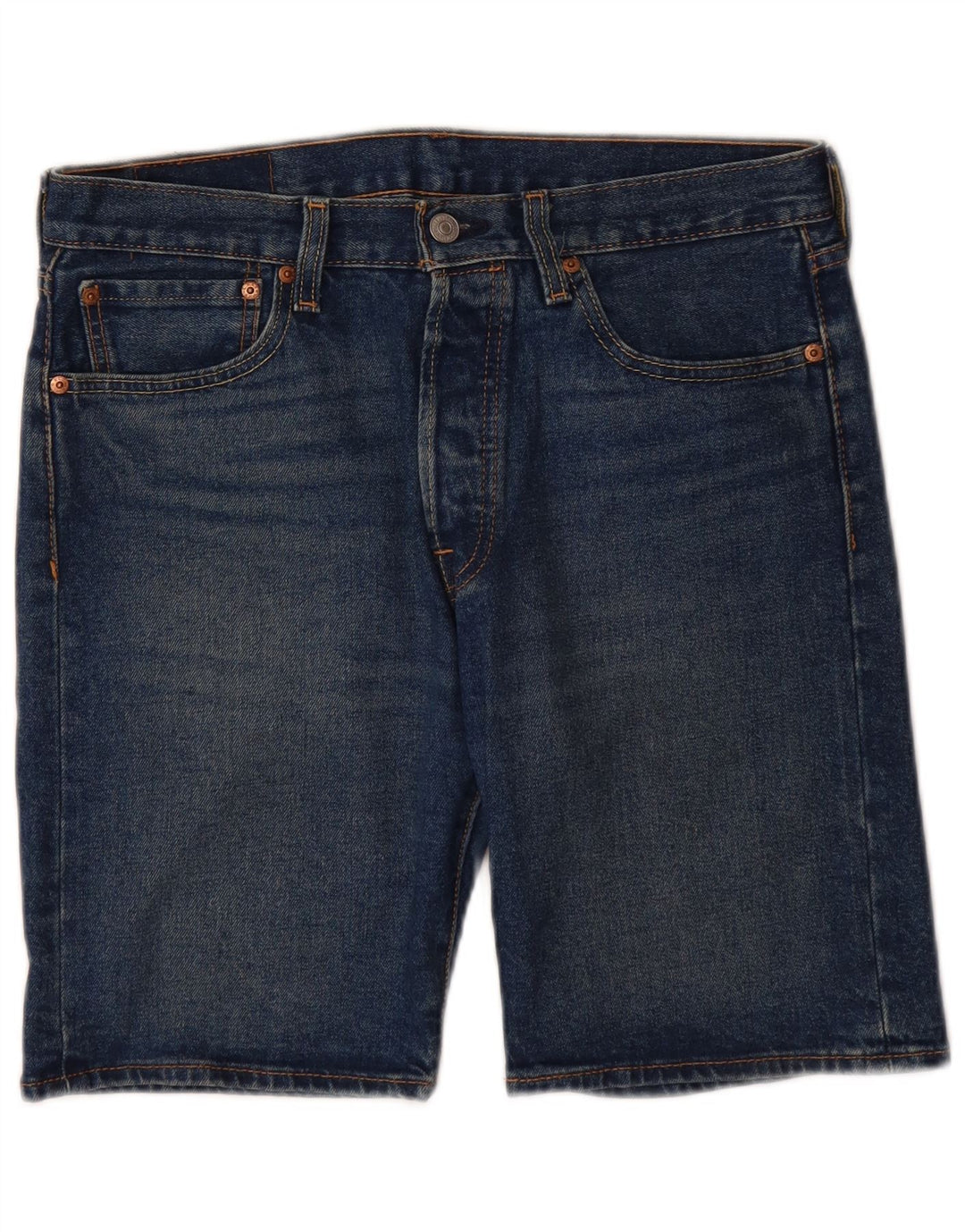LEVI'S Herren 501 Denim Shorts W31 Mittelmarineblaue Baumwolle