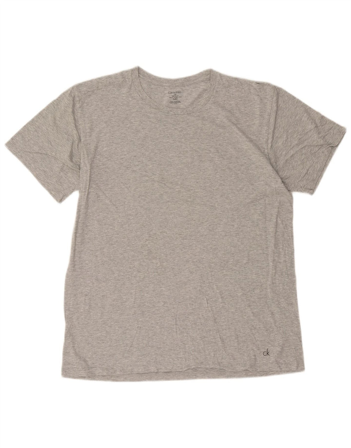 Calvin Klein Herren T-Shirt Top Large Grau meliert
