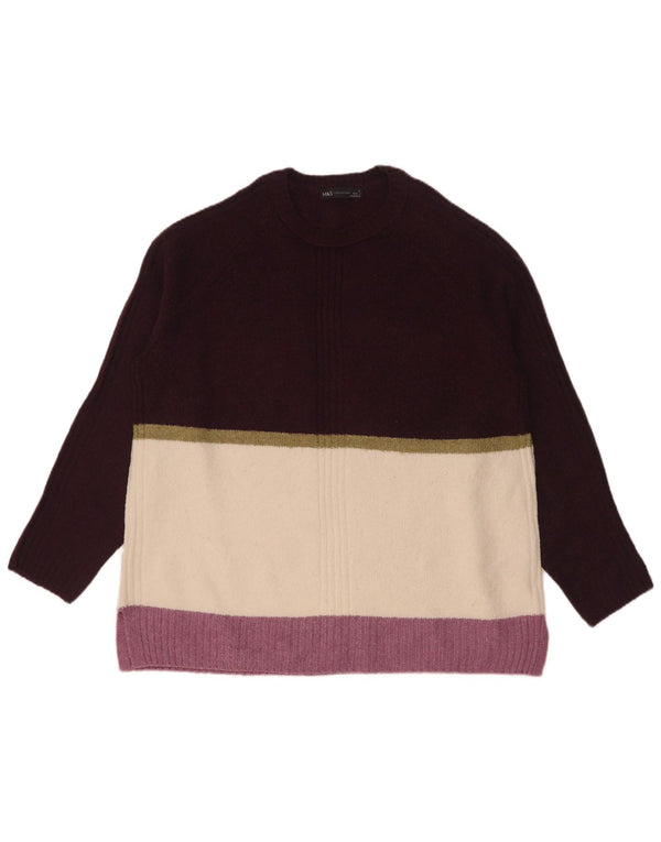 Marks & Spencer Damen-Pullover mit Rundhalsausschnitt, Gr. 40, Größe L, Lila
