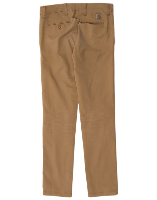 Carhartt Herren Slim Chinohose W29 L32 Beige Baumwolle