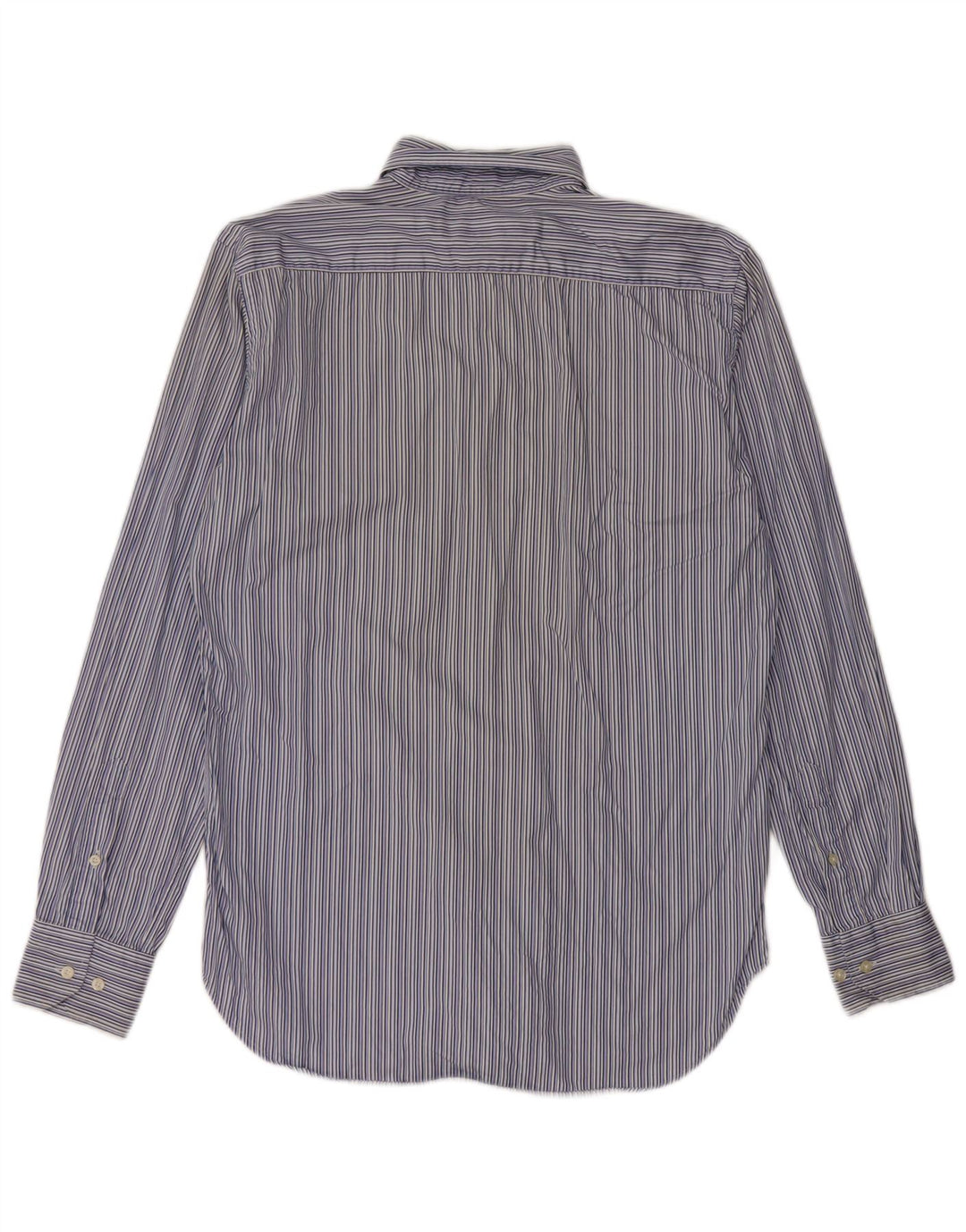 Etro Herrenhemd Größe 40 mittelblau gestreifte Baumwolle