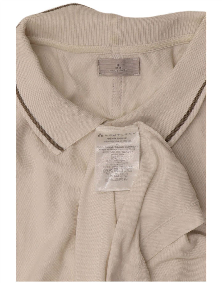PEUTEREY Herren Poloshirt 2XL Weiße Baumwolle