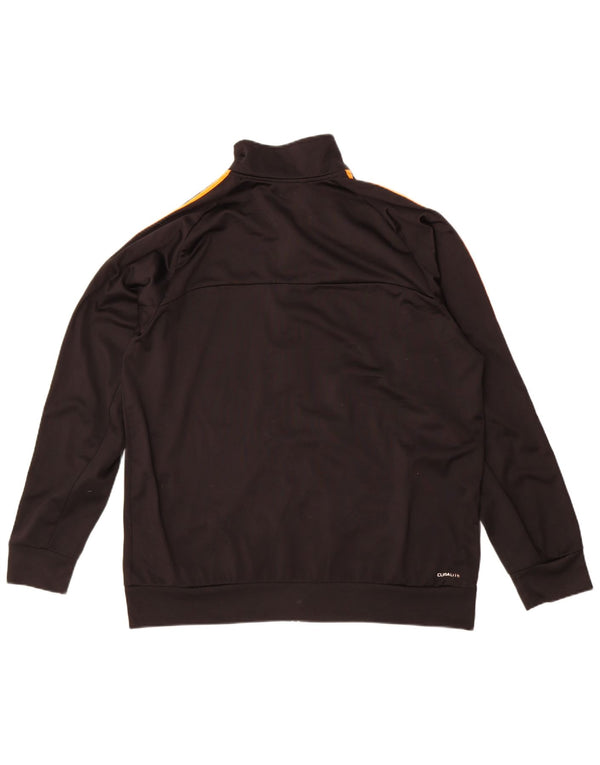 Adidas Herren Climalite Trainingsanzug Top Jacke UK 46/48 XL Schwarz Polyester