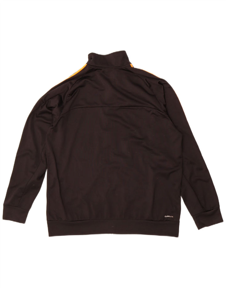 Adidas Herren Climalite Trainingsanzug Top Jacke UK 46/48 XL Schwarz Polyester