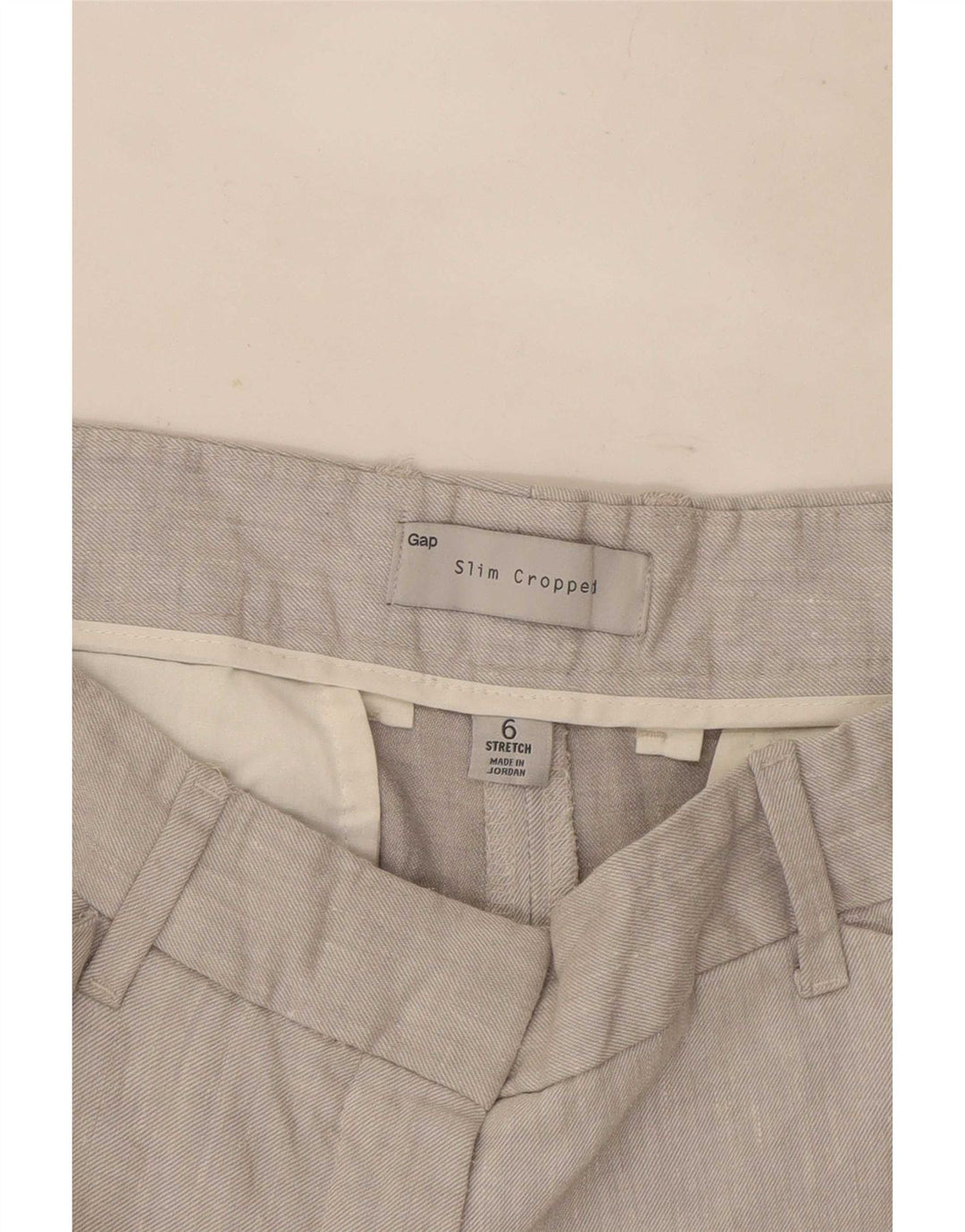 Gap Damen Slim Cropped-Hose US 6 Medium W30 L24 Grau