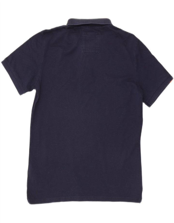 SUPERDRY Herren-Poloshirt, große marineblaue Baumwolle