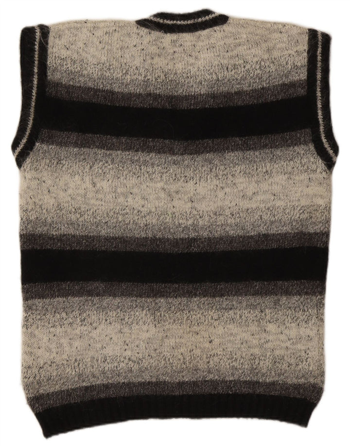 Nagpal Herren-Weste-Tanktop, groß, grau gestreift