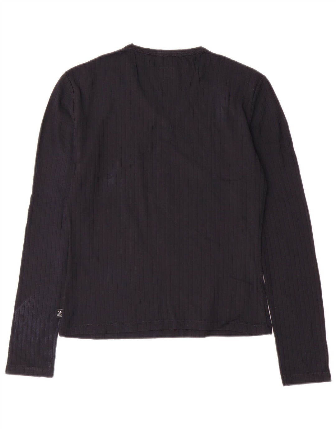 CALVIN KLEIN JEANS Damen Top Langarm UK 12 Medium Marineblau Polyamid