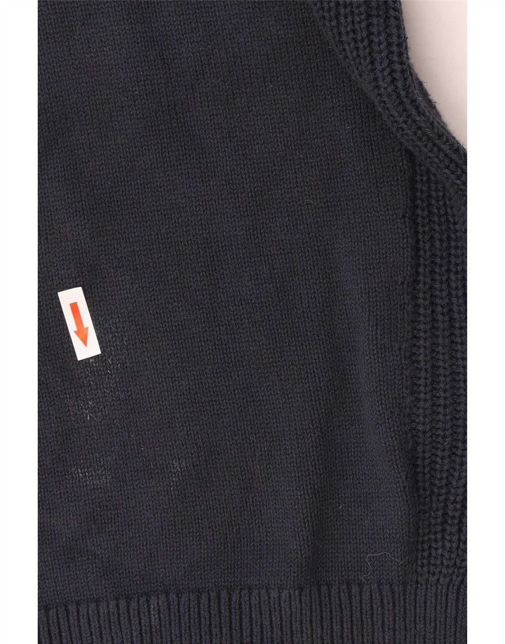 Hackett Herren-Pullover mit Rundhalsausschnitt, Größe S, marineblaue Baumwolle