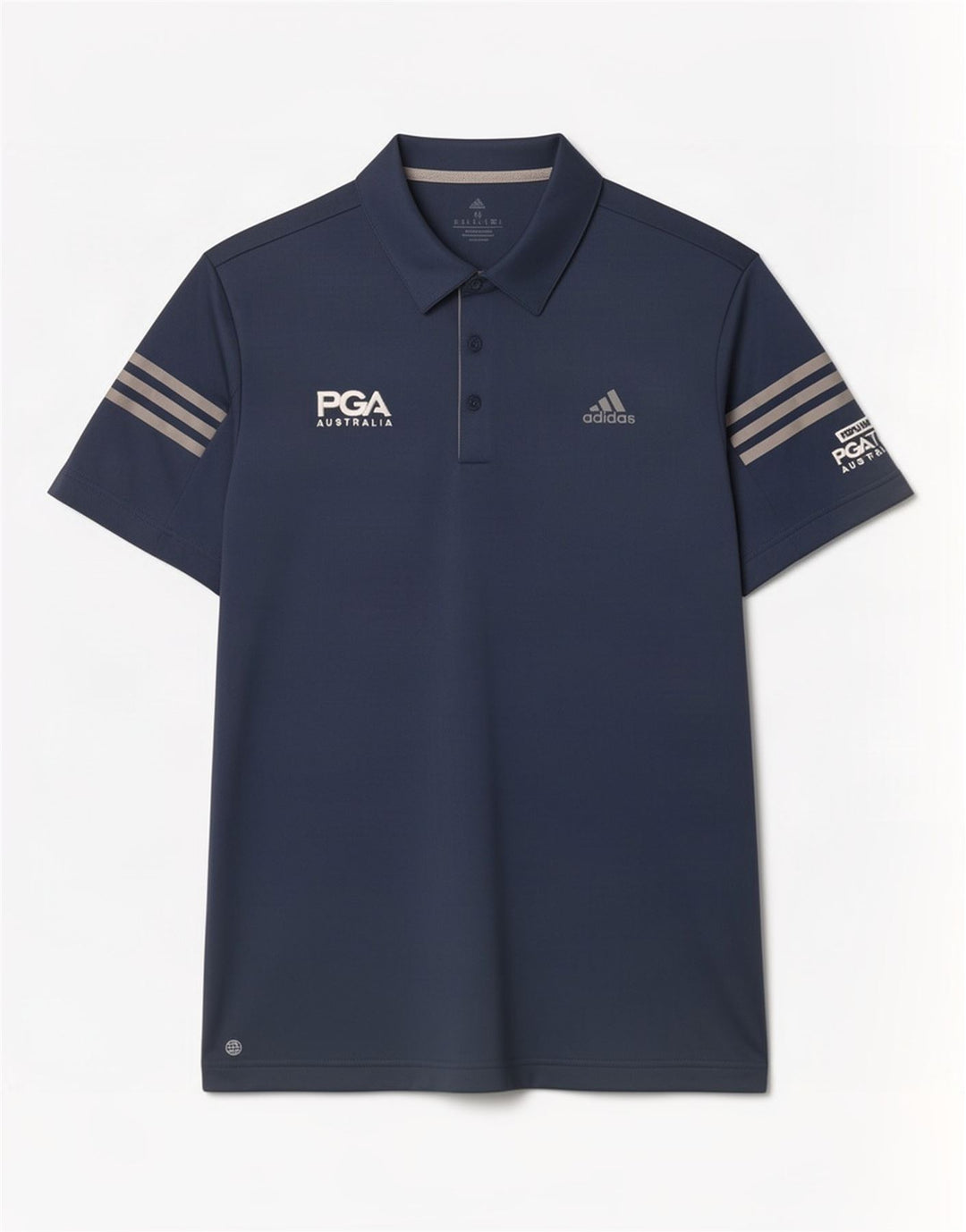 Adidas Herren-Poloshirt mit Grafik, mittelgroß, Marineblau, Polyester