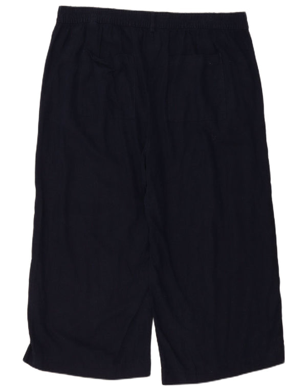 Marks & Spencer Damen Caprihose UK 20 2XL W40 L23 Marineblaues Leinen