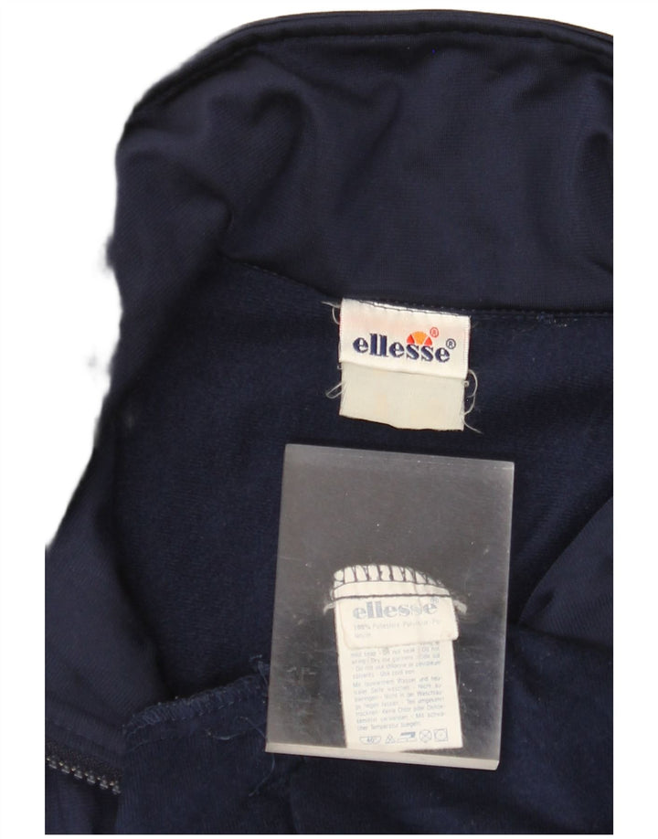 ELLESSE Herren-Trainingsanzugoberteil mit Grafik, groß, marineblau, Polyester