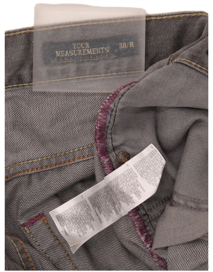 White Stuff Herren Straight Jeans W38 L32 Graue Baumwolle