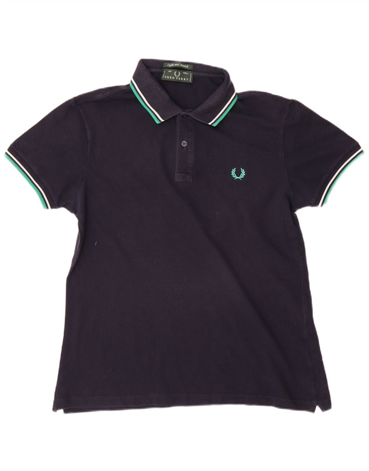 Fred Perry Herren-Poloshirt, mittelmarineblaue Baumwolle