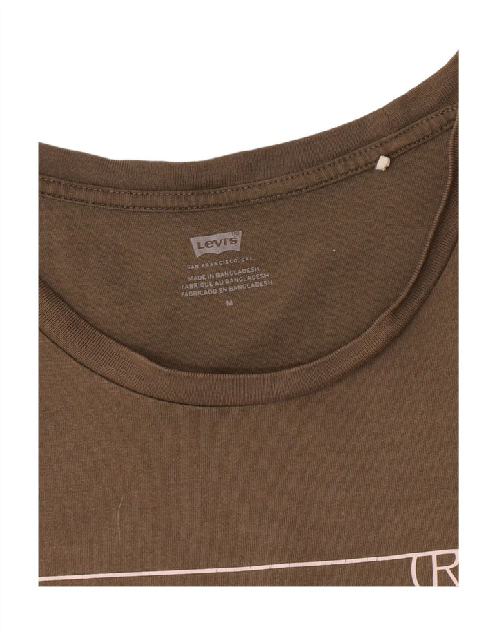 Levi's Damen Grafik-T-Shirt-Oberteil UK 14 Medium Khaki