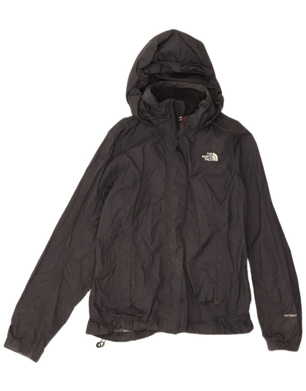 The North Face Damen-Regenjacke mit Kapuze, UK 10, Größe S, schwarzes Nylon