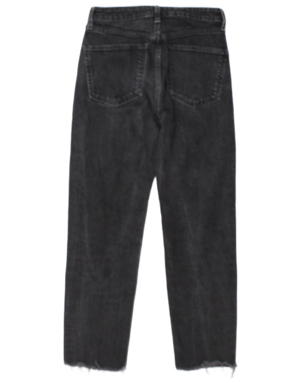 Zara Damen Straight Jeans EU 36 XS W26 L26 Grau