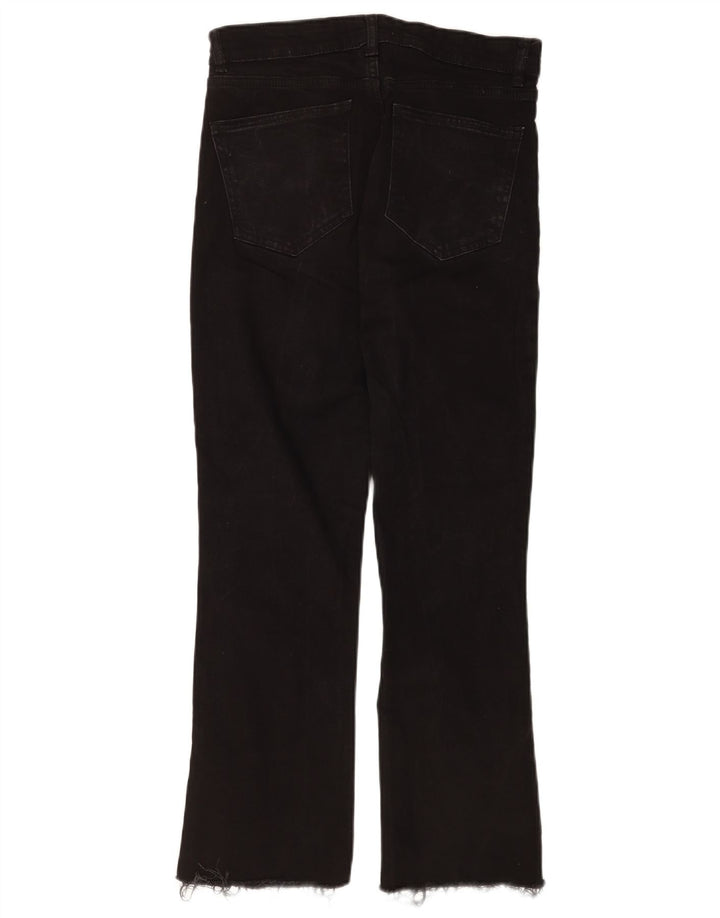 Zara Damen Straight Jeans EU 40 Medium W30 L26 Schwarz