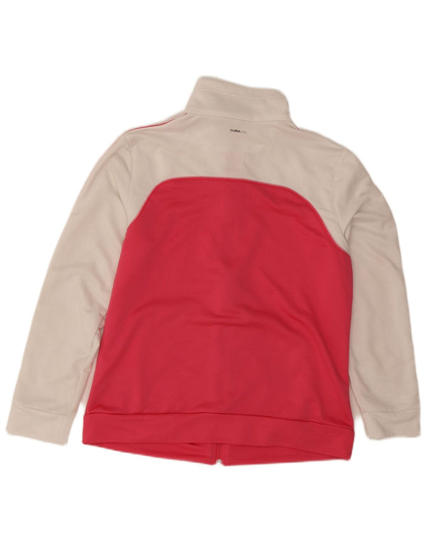 Adidas Damen-Trainingsanzug-Top-Jacke UK 16/18 Large Pink Colourblock