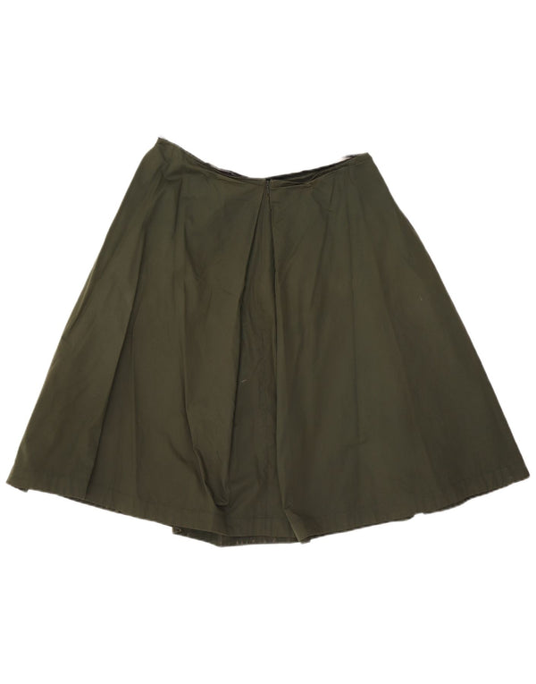 Max Mara Damen Faltenrock W30 Mittelgrün