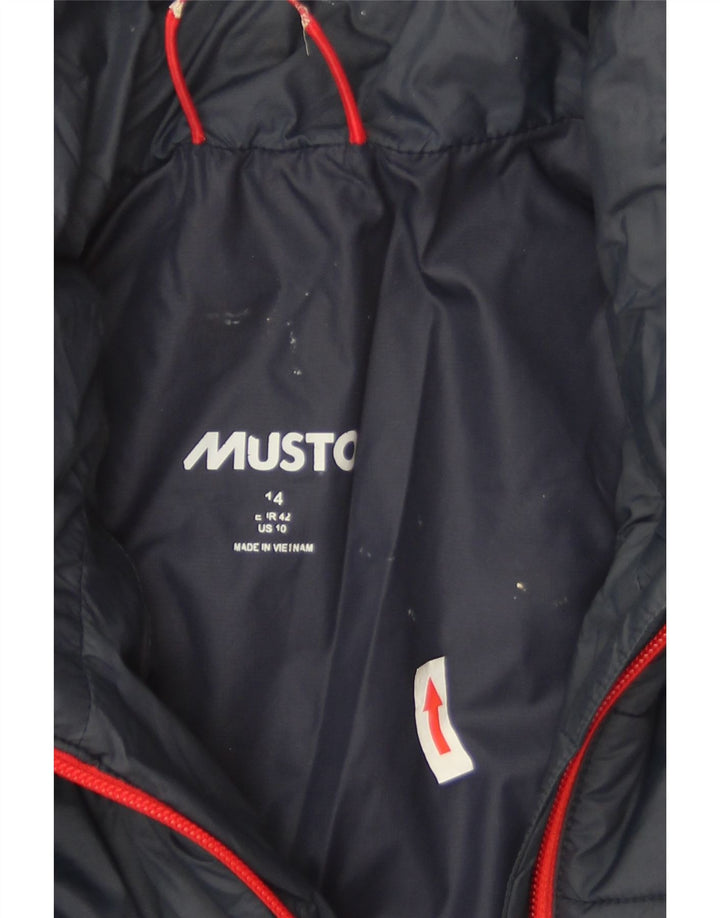 Musto Damen Wattierte Jacke UK 14 Large Marineblau Polyamid