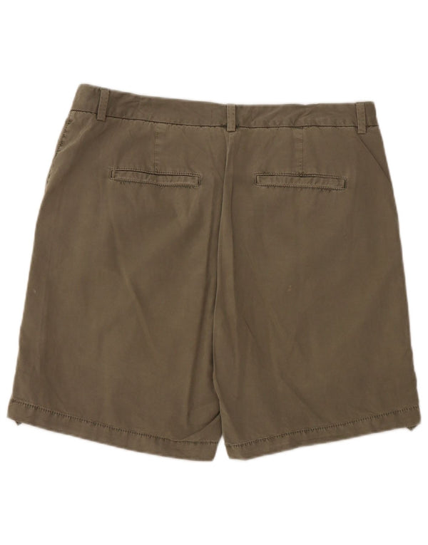 Marks & Spencer Damen Chinoshorts UK 14 Large W34 Khaki Baumwolle