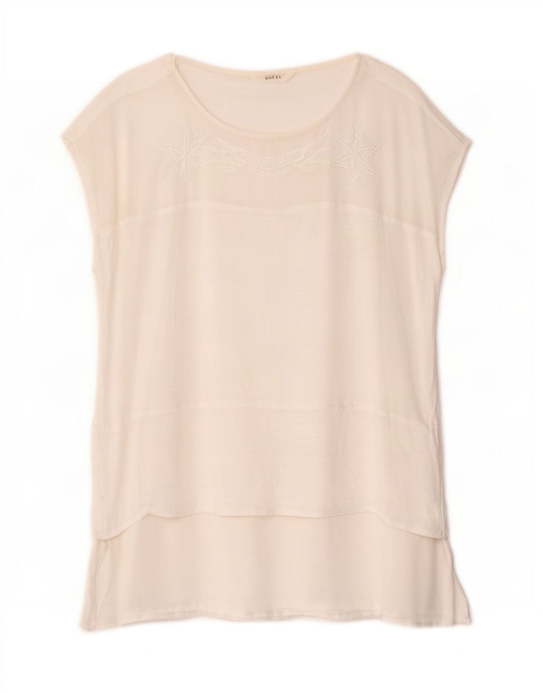 Guess Ärmelloses Blusenoberteil für Damen, UK 18, XL, Weiß