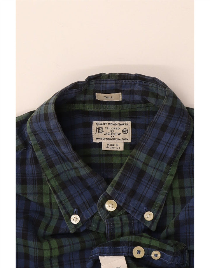 J. Crew Herren-Hemd mit taillierter Passform, mittleres Marineblau, kariert, Baumwolle