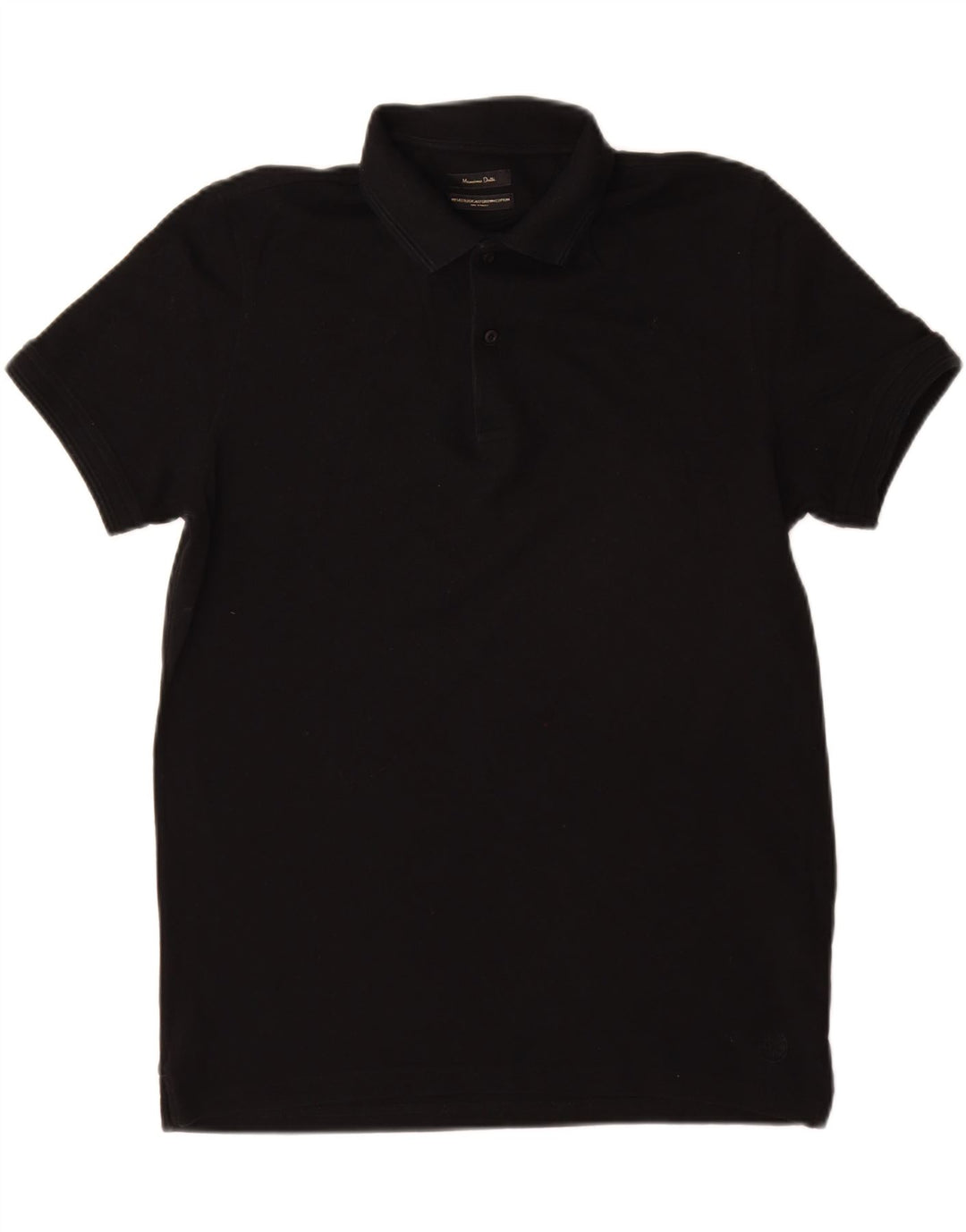 Massimo Dutti Herren Poloshirt XL Schwarz Baumwolle