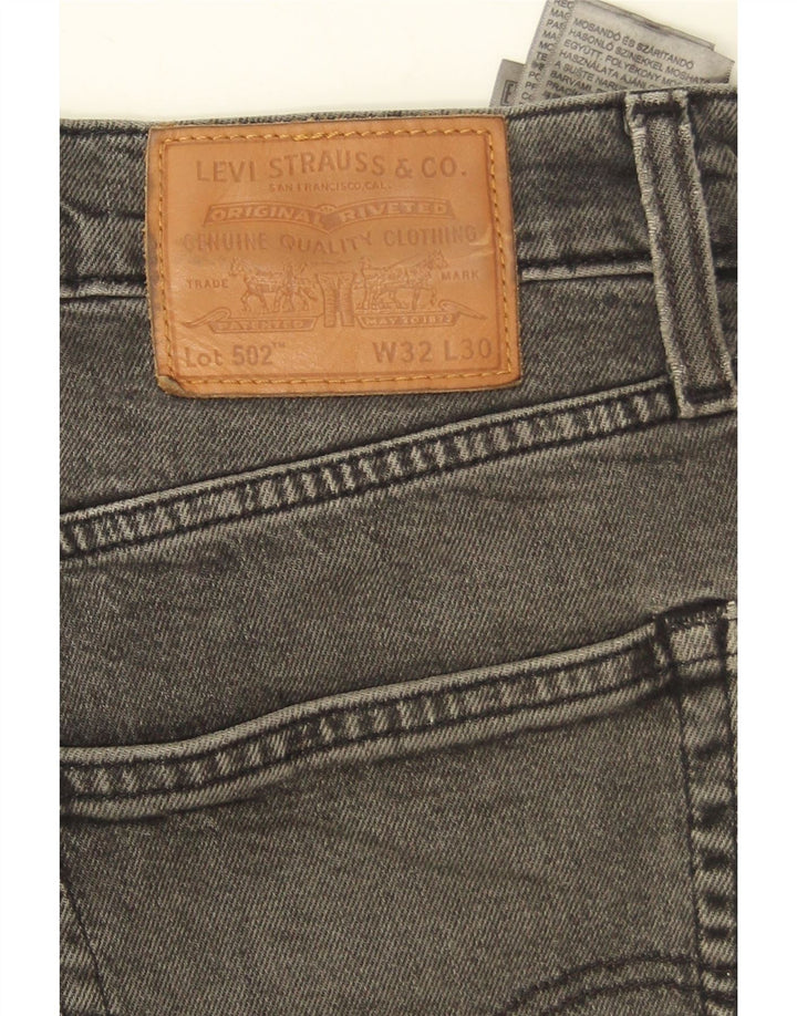 Levi's Herren 502 Tapered Jeans W32 L30 Graue Baumwolle