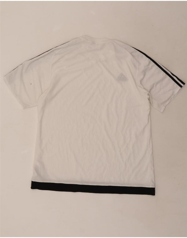 Adidas Herren Climalite T-Shirt Top XL Weiß Colourblock Polyester