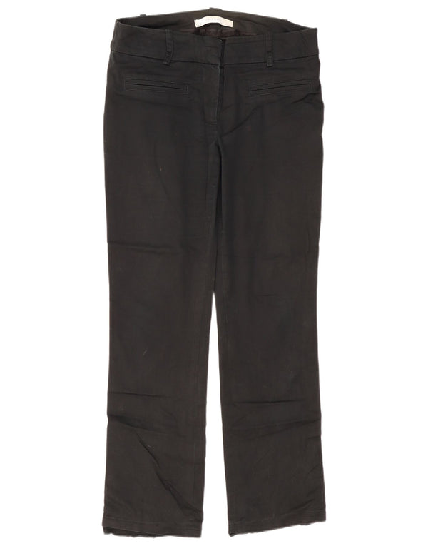 Zara Damen Gerade Freizeithose EU 38 Small W28 L29 Schwarz