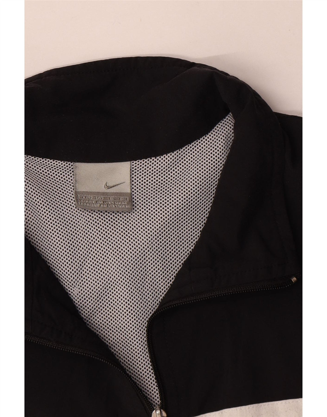 Nike Damen Crop Trainingsanzug Top Jacke US 12/14 Large Schwarz gestreift