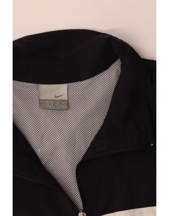 Nike Damen Crop Trainingsanzug Top Jacke US 12/14 Large Schwarz gestreift