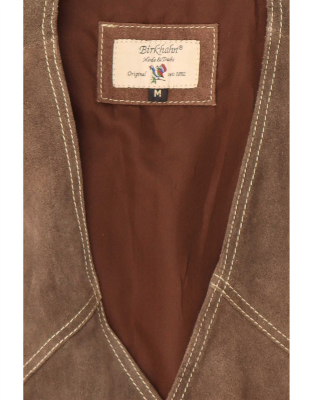 Vintage Herren Wildlederweste Mittelbraunes Leder