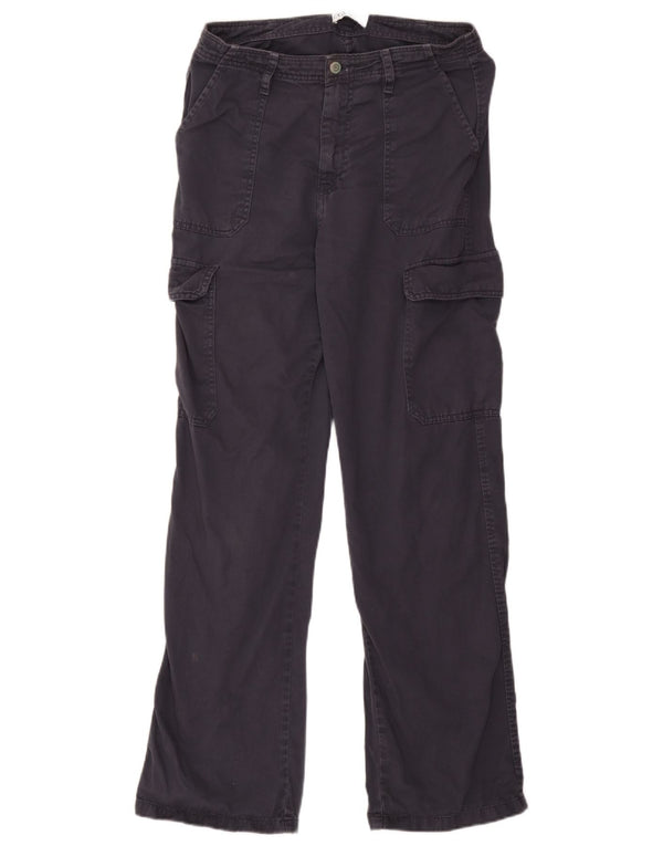 Zara Damen gerade Cargohose EU 38 Small W28 L31 Marineblau