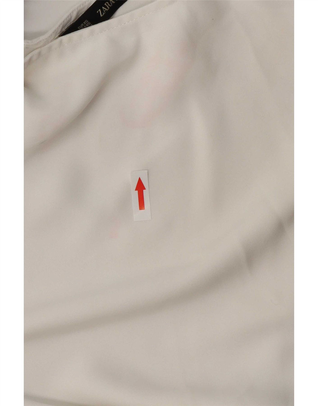 Zara Damen-Blusenoberteil in Übergröße, UK 6, XS, Weiß, Farbblock