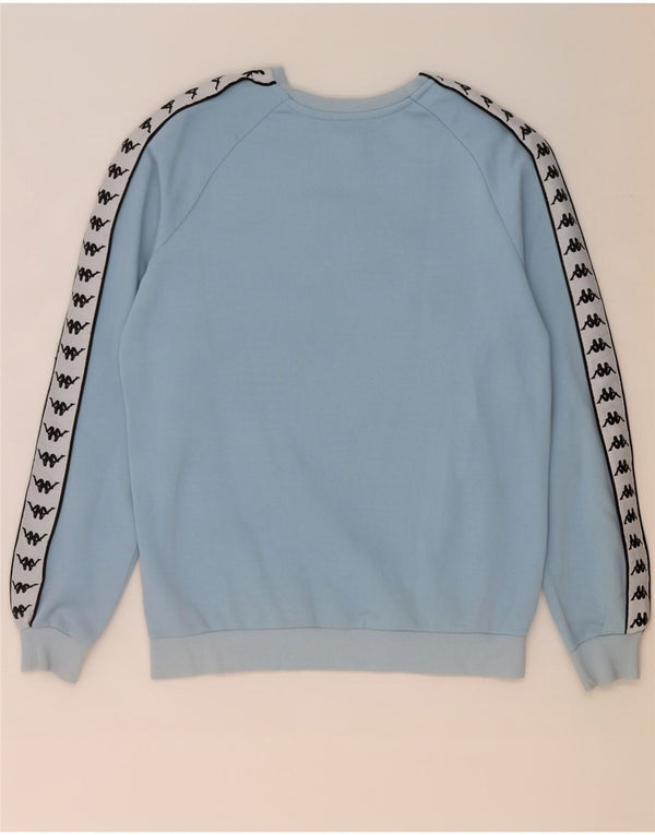 Kappa Herren Grafik-Sweatshirt-Pullover, groß, blaue Farbblock-Baumwolle