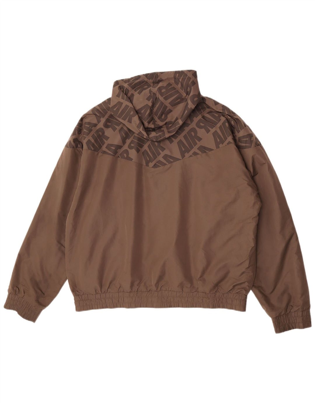 Nike Herren Kapuzen-Grafik-Wendejacke UK 45/47 XL Braunes Polyester