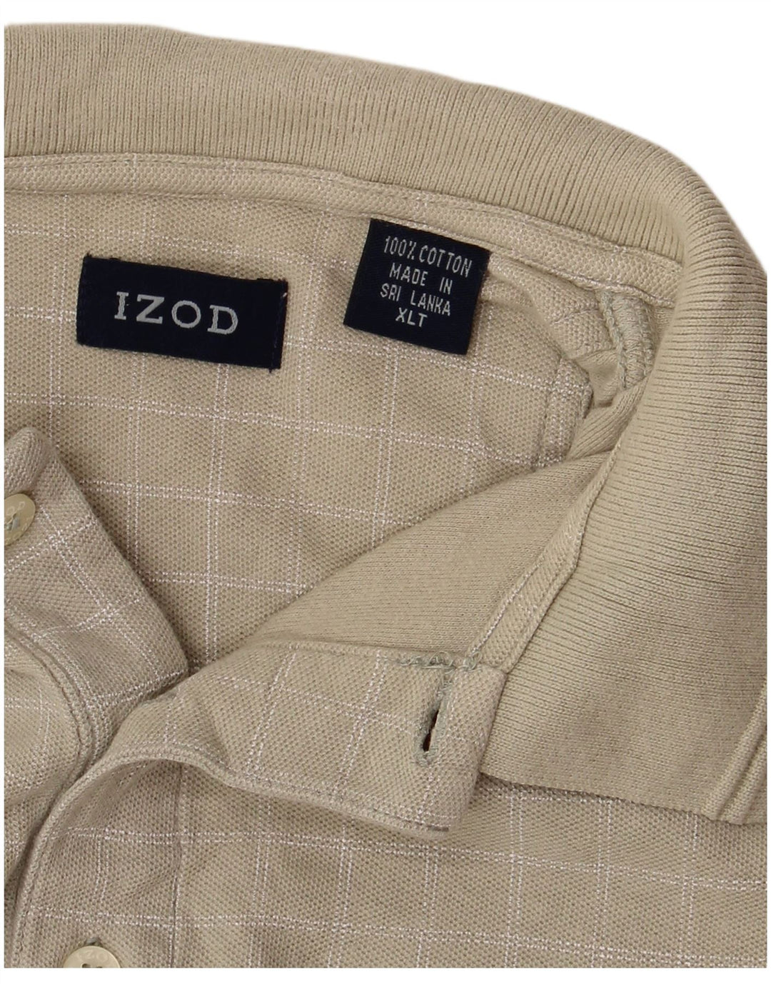 Izod Herren-Poloshirt XL, grün, geometrisch, Baumwolle