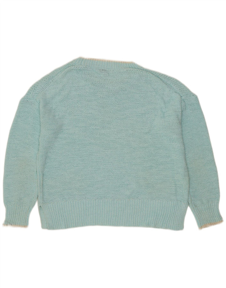 J. CREW Damen Übergroßer Pullover mit U-Boot-Ausschnitt, UK 14, Mitteltürkis
