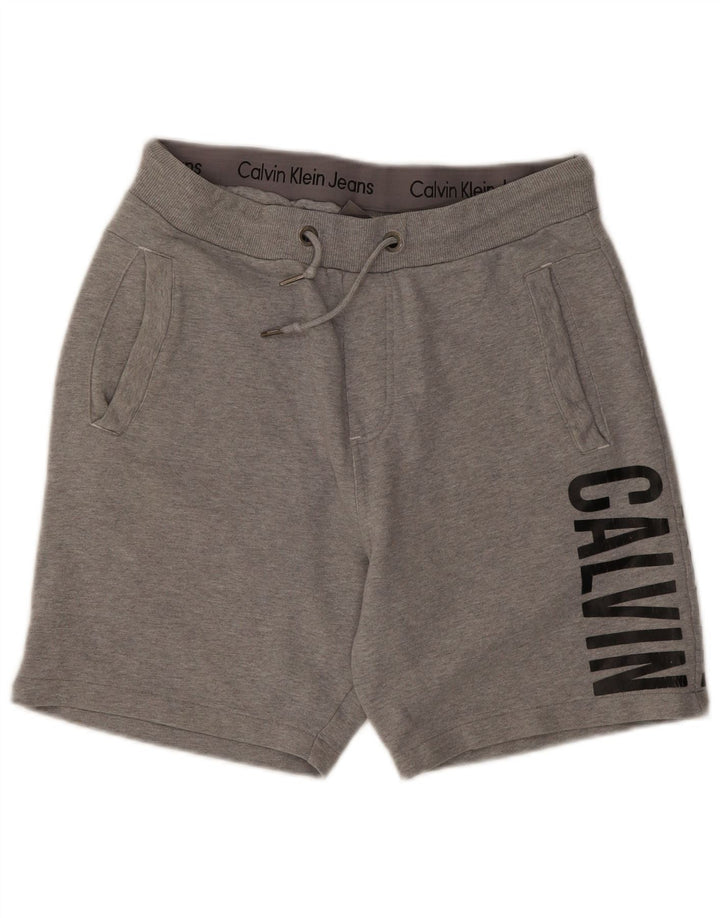 Calvin Klein Herren Graphic Sport Shorts Große graue Baumwolle