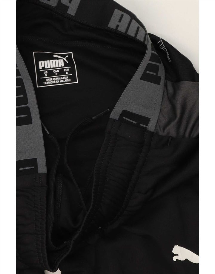 Puma Herren-Trainingshose, Größe S, Schwarz, Colourblock-Polyester, Sport