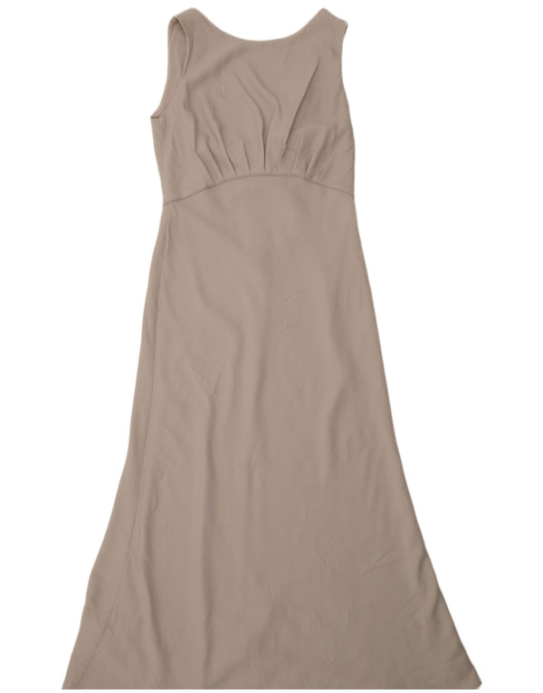 John Lewis Womens Sleeveless Maxi Dress UK 16 Large Grey Polyester