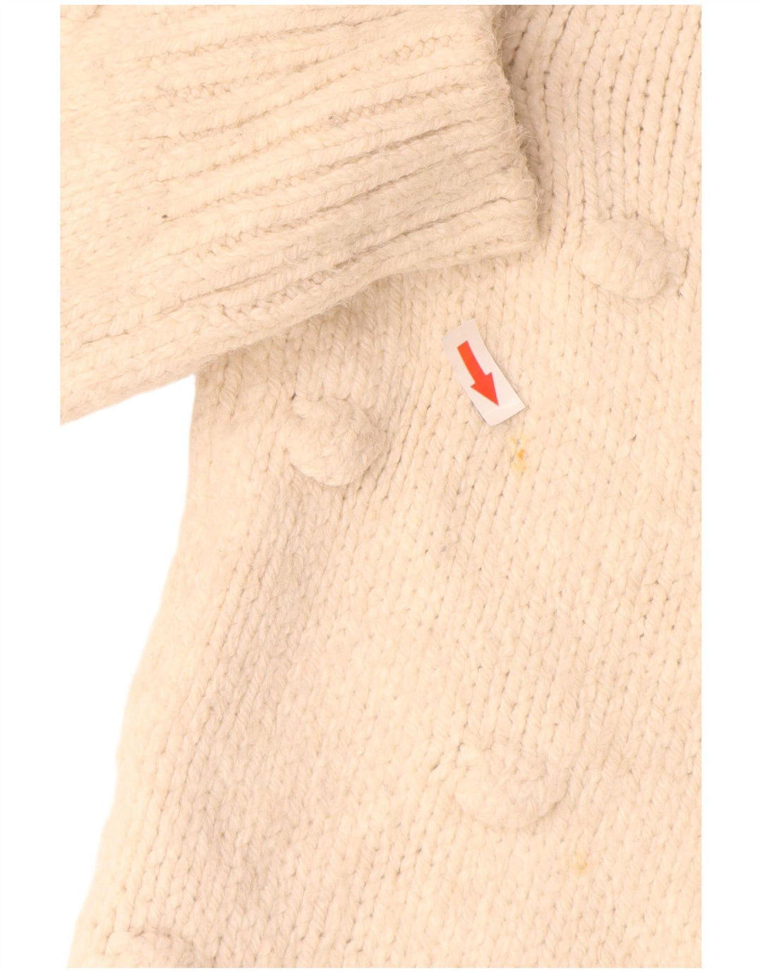Zara Damen-Pullover, übergroß, Rundhalsausschnitt, Gr. 14, Mittelbeige, Acryl