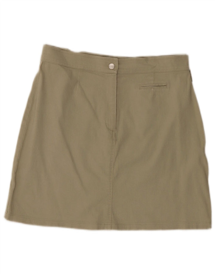 NAF NAF Damen Minirock EU 40 Medium W28 Khaki Baumwolle