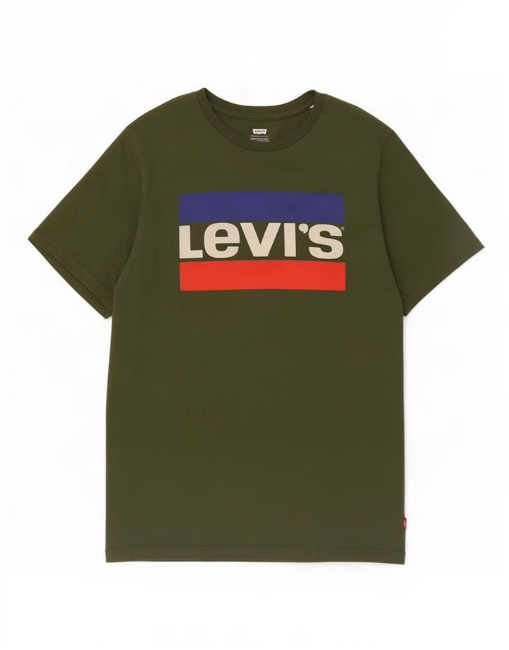 Levi's Herren-T-Shirt mit Grafik, mittlere Khaki-Baumwolle