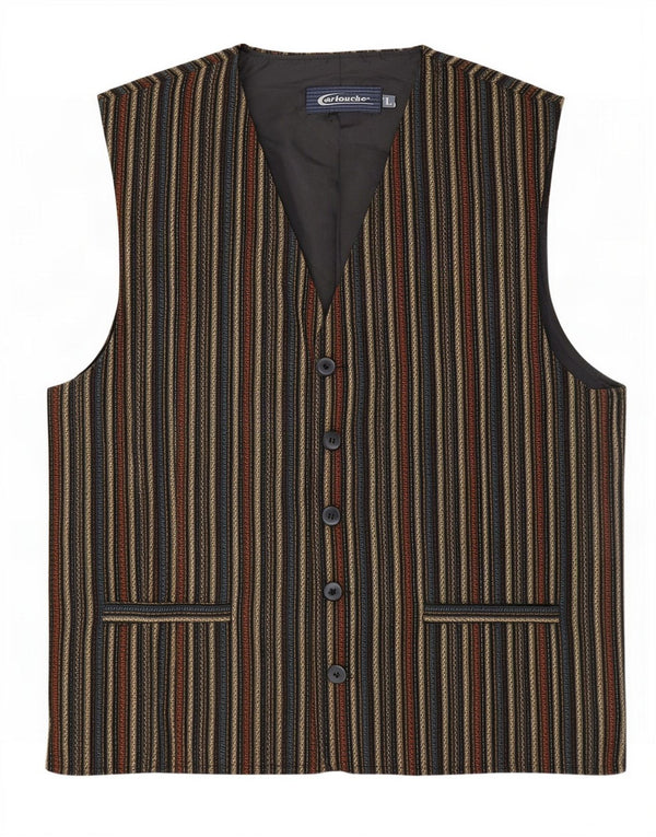 Cartouche Herrenweste, groß, beige gestreift, Polyester