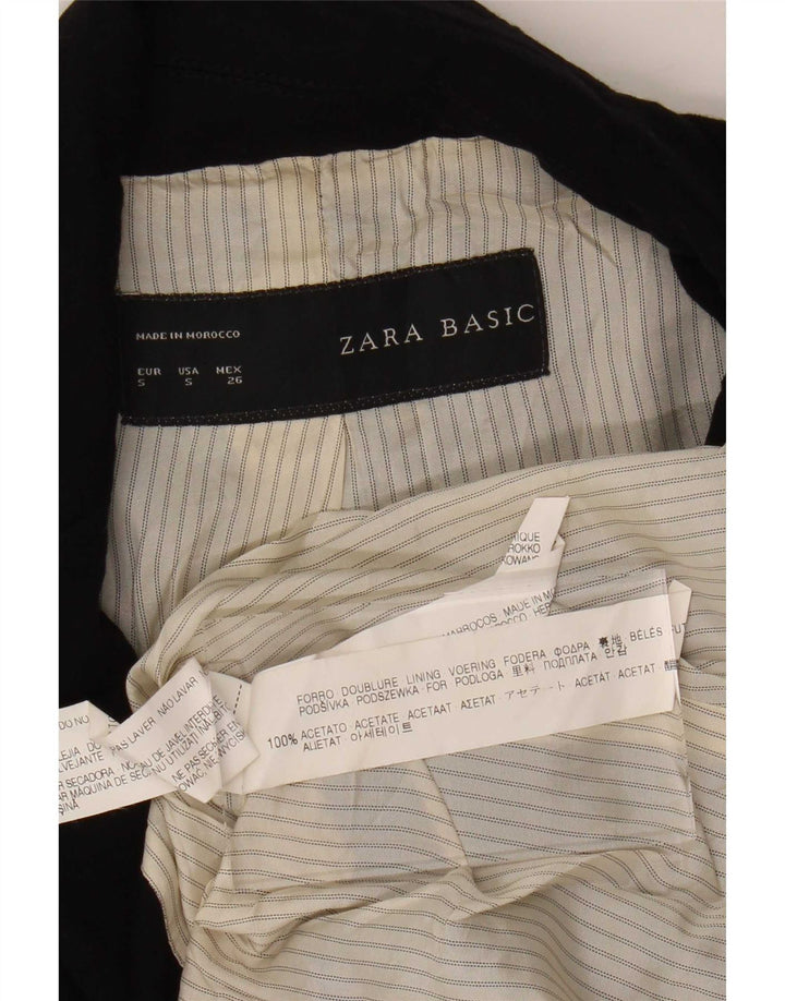 Zara Damen-Blazer mit 1 Knopf, Gr. 8, Schwarz, Acetat